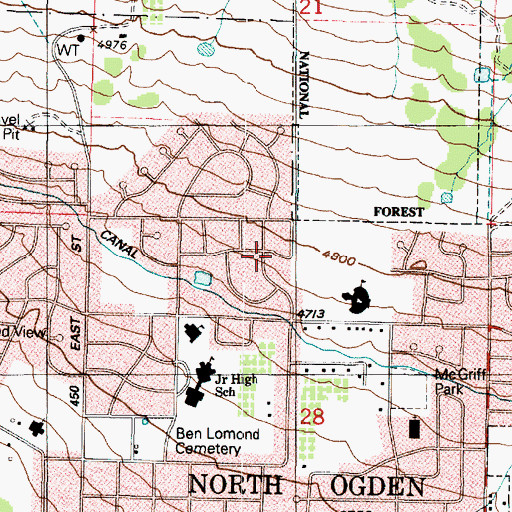 Topographic Map of Loma Linda, UT