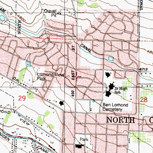 Topographic Map of Lomond Acres, UT