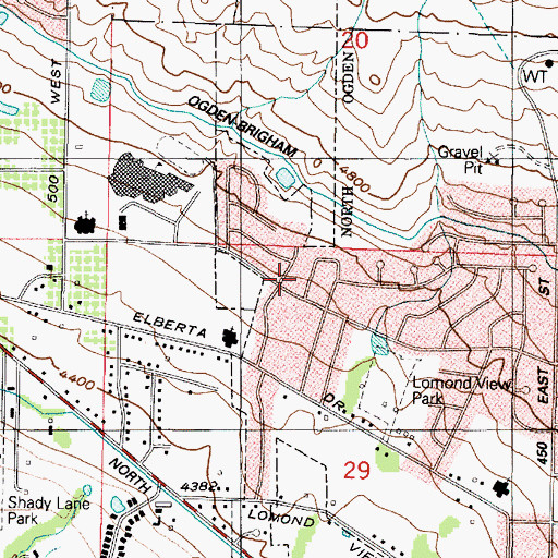 Topographic Map of Mesa Del Monte, UT