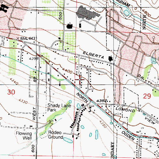 Topographic Map of Weber View, UT