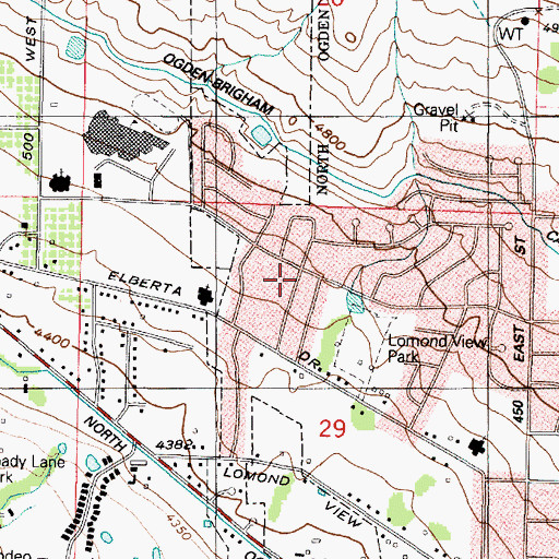Topographic Map of Fairfield Acres, UT
