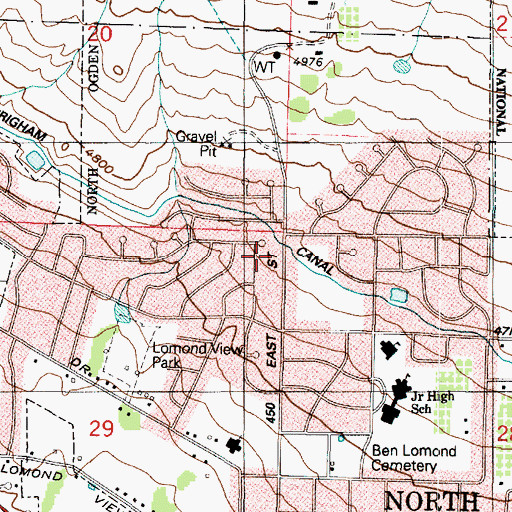 Topographic Map of Larson Park, UT
