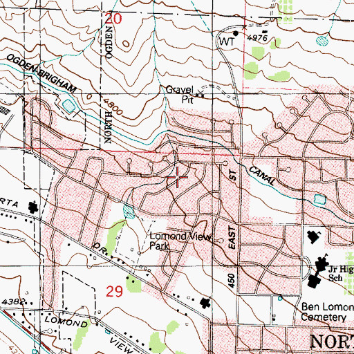 Topographic Map of Mount Lomond Estates, UT
