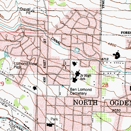 Topographic Map of Protzman, UT