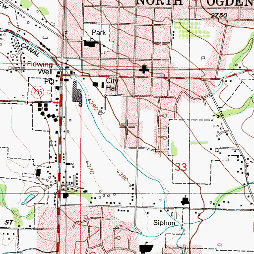 Topographic Map of Simmons, UT