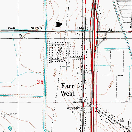 Topographic Map of West Property, UT