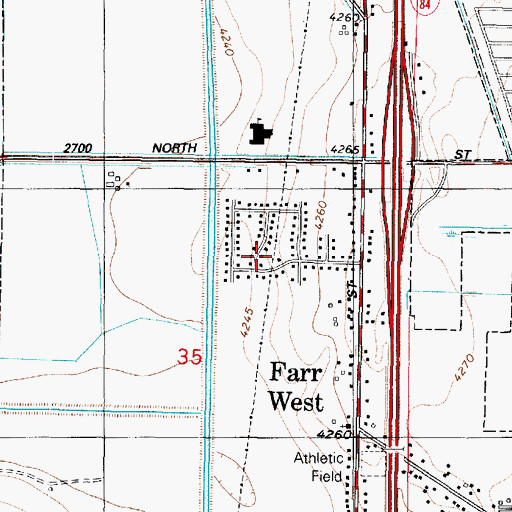 Topographic Map of Randall Acres, UT