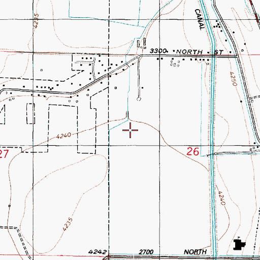 Topographic Map of Jackson Acres, UT