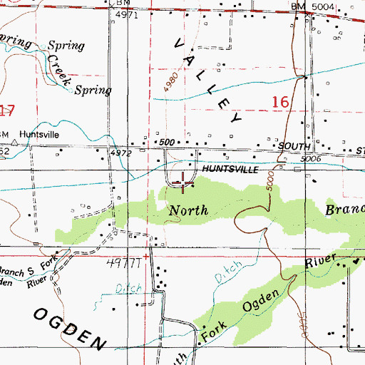 Topographic Map of Mountain Valley Meadows, UT