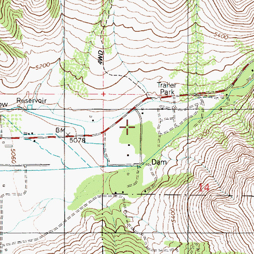 Topographic Map of Huntsville Hollow, UT