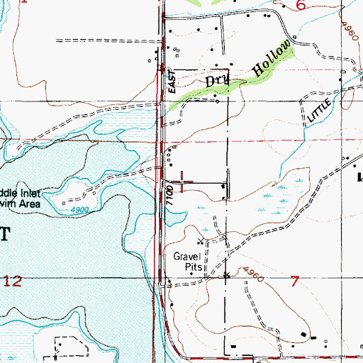 Topographic Map of Casey Acres, UT