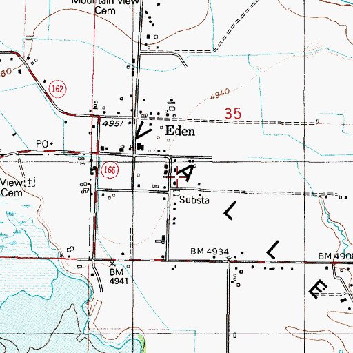 Topographic Map of Gardens of Eden, UT