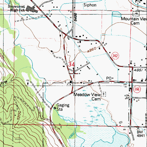 Topographic Map of Robins Roost, UT