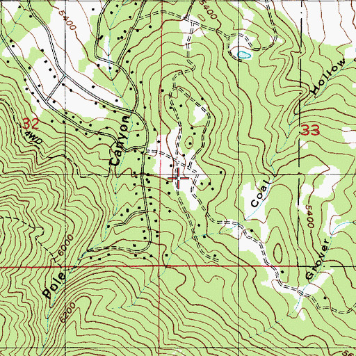 Topographic Map of Big Sky Estates, UT