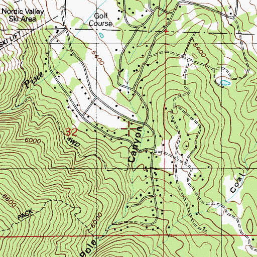 Topographic Map of Silver Bell Estates, UT