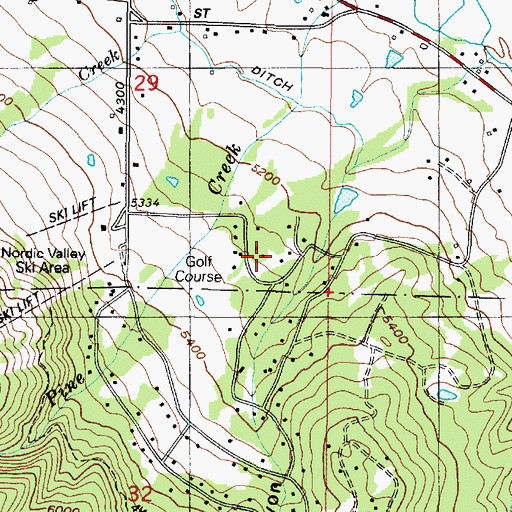 Topographic Map of Shannon Bee Estates, UT