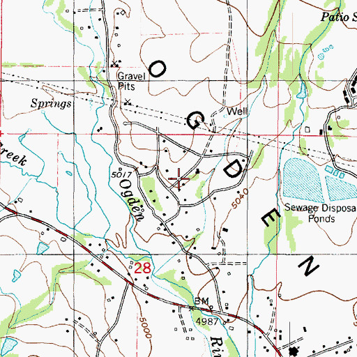 Topographic Map of Eden Hills, UT