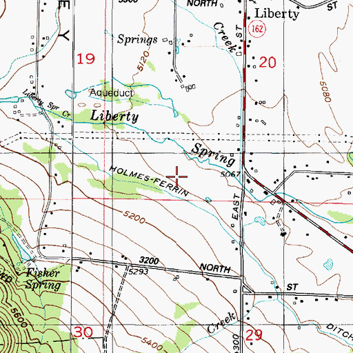 Topographic Map of Liberty Meadows, UT