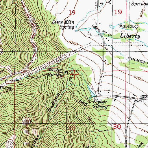 Topographic Map of Spring Mountain Ranchettes, UT