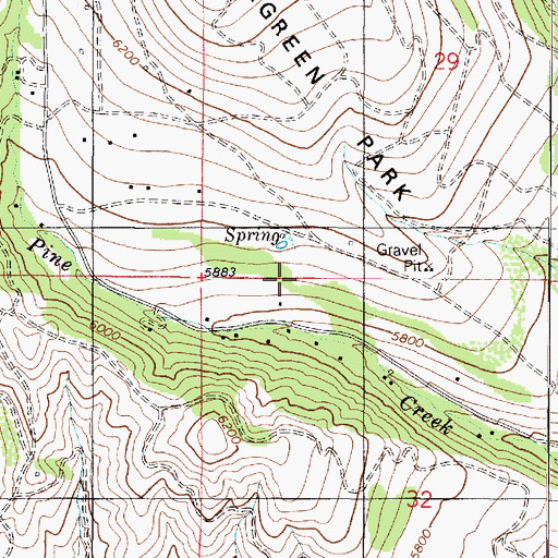 Topographic Map of Evergreen Park, UT