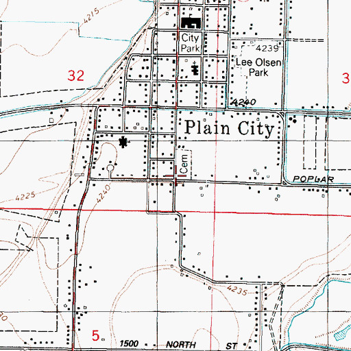 Topographic Map of Wakefield, UT