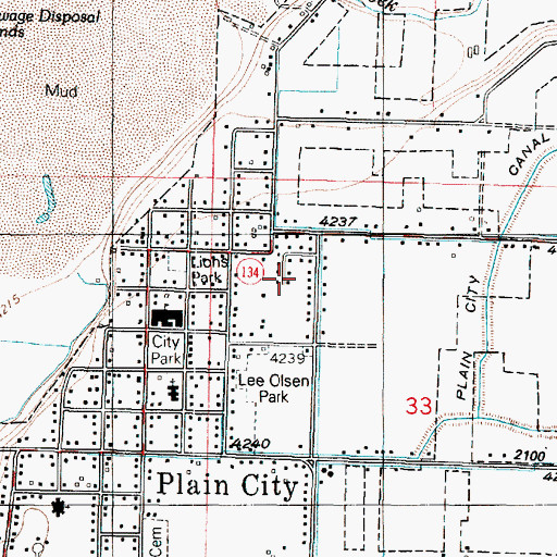 Topographic Map of Wheeler Village Unit One, UT