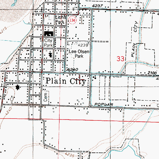 Topographic Map of Wheeler Village Unit Two, UT