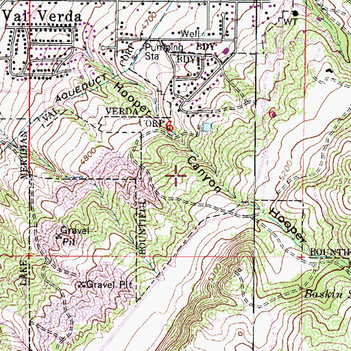 Topographic Map of Bridlewood, UT