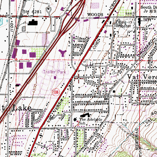 Topographic Map of Brown, UT
