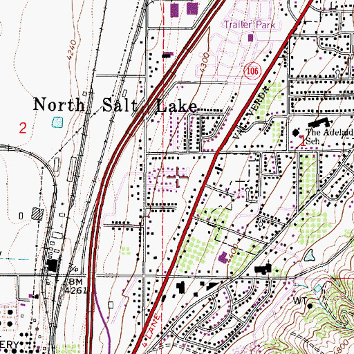 Topographic Map of Castle, UT