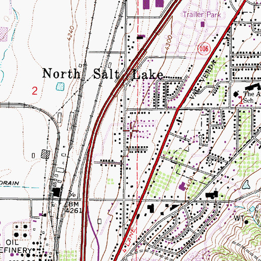 Topographic Map of Garden Grove, UT