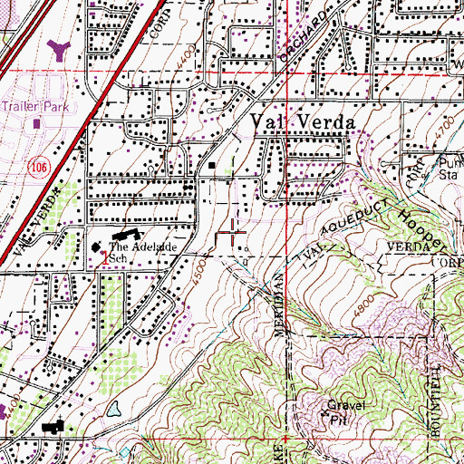 Topographic Map of Monarch Hills, UT