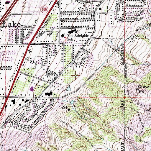 Topographic Map of Mountains Meadows, UT