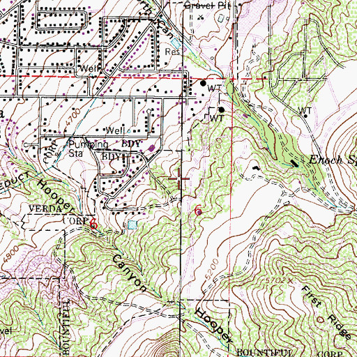 Topographic Map of North Point Cove, UT