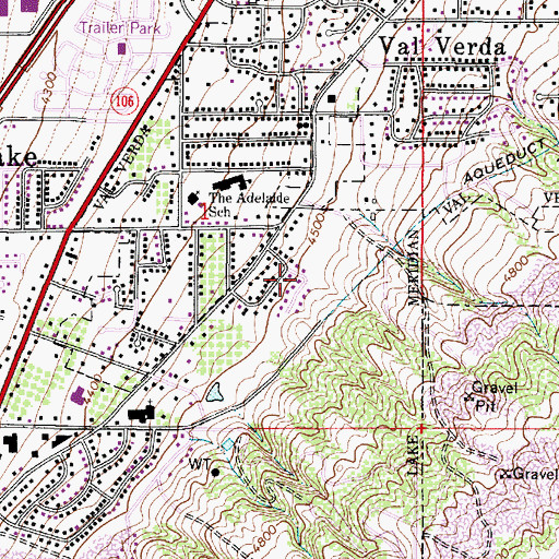 Topographic Map of Oakleaf, UT