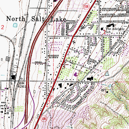 Topographic Map of Odell Acres, UT