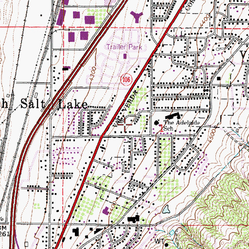 Topographic Map of Orchard Acres, UT