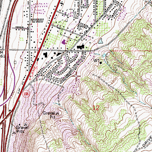 Topographic Map of Orchard Hills, UT