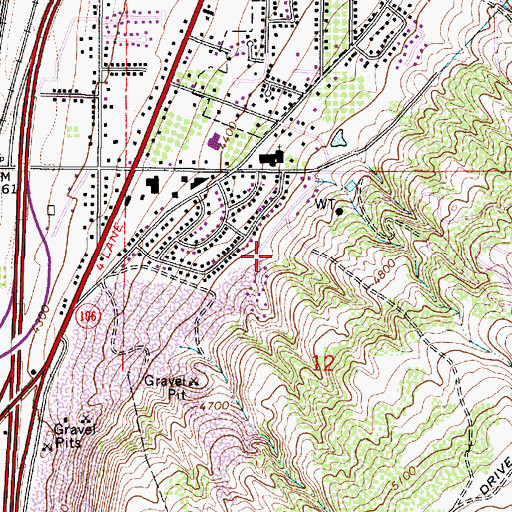 Topographic Map of Orchard Hills, UT