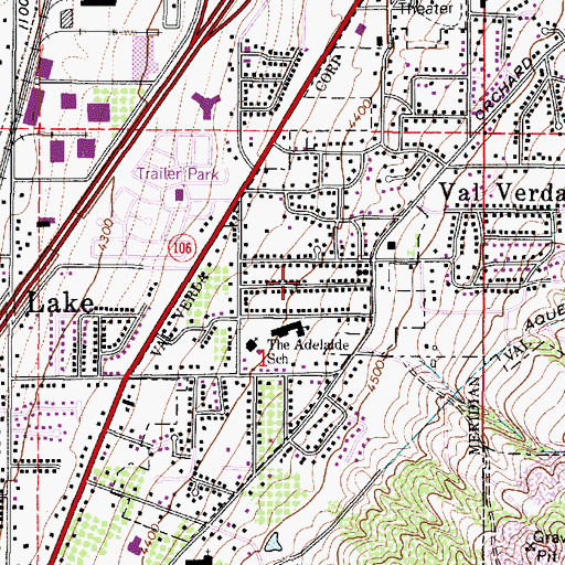 Topographic Map of Pedersen, UT