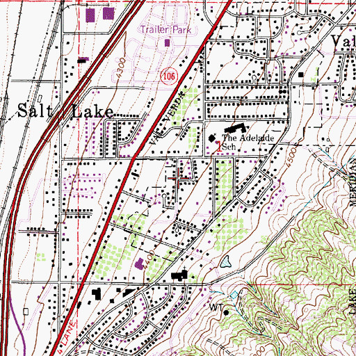 Topographic Map of Sconberg, UT