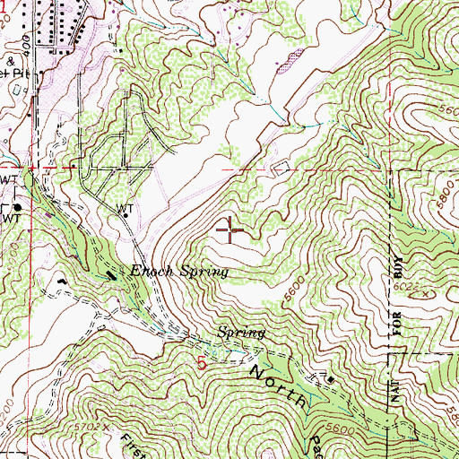 Topographic Map of Sunset Hollow, UT