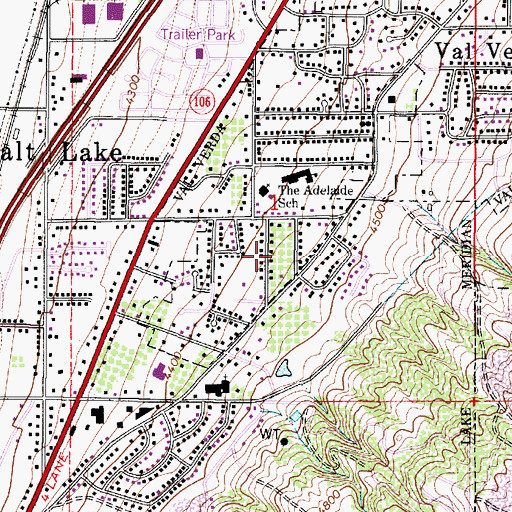 Topographic Map of Sycamore, UT