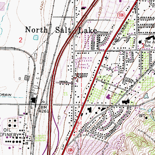 Topographic Map of Wiggins, UT