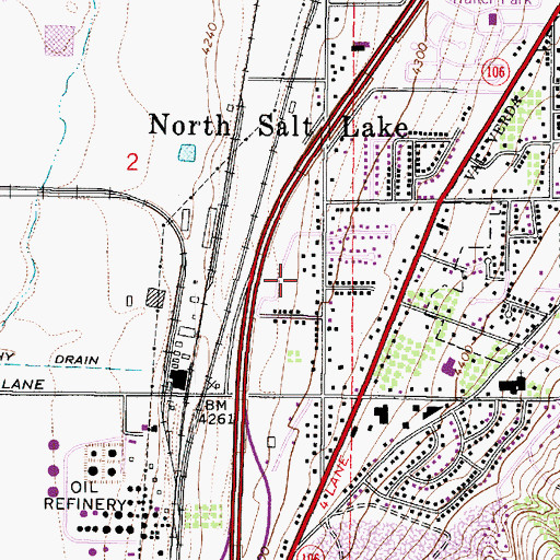 Topographic Map of Wildwood, UT