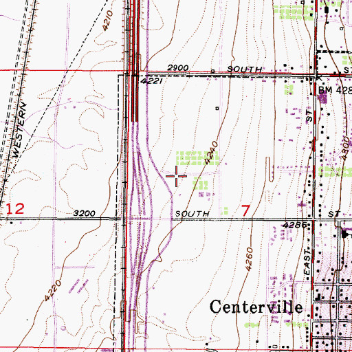 Topographic Map of Applewood Estates, UT
