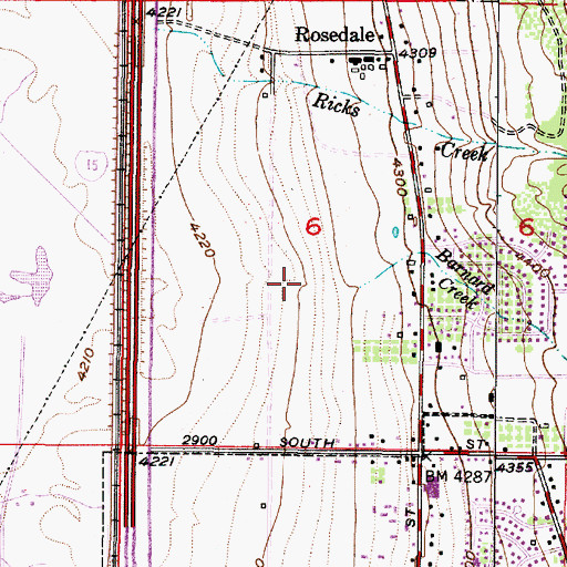 Topographic Map of Benchmark Village, UT