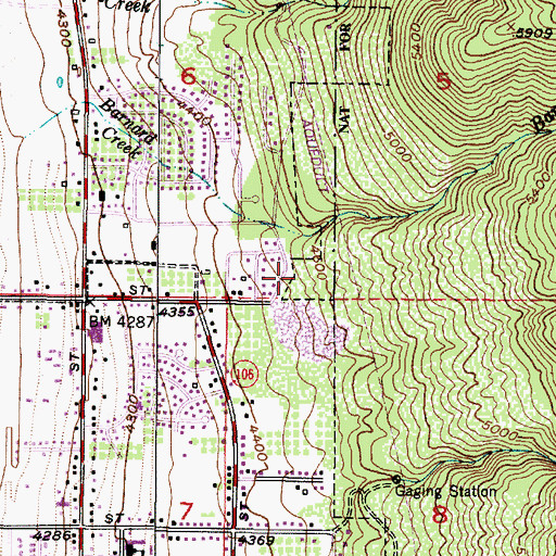 Topographic Map of Cannon Hills, UT