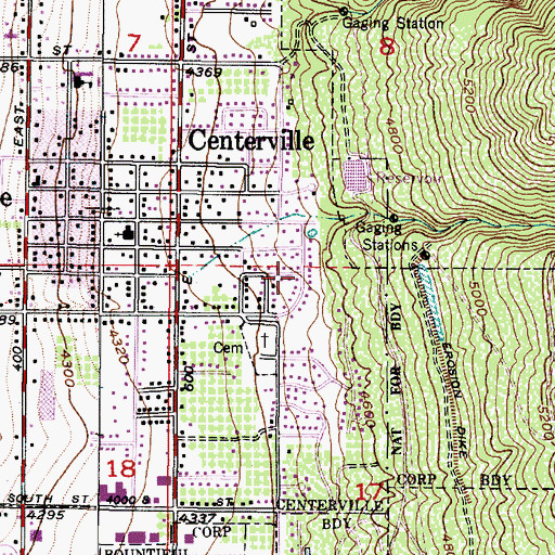 Topographic Map of Circle View Heights, UT