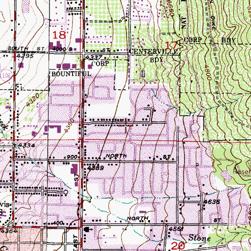 Topographic Map of Crestwood, UT